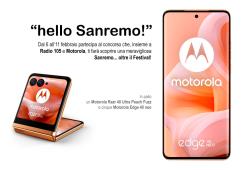 Partecipa al concorso "Hello Sanremo" e prova a vincere Motorola
